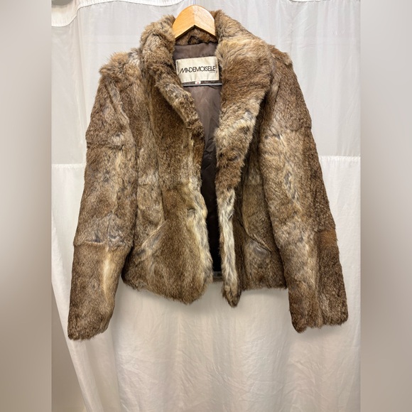 Vintage 1970s Mademoiselle Genuine Rabbit Fur Coat in Medium - Picture 1 of 15